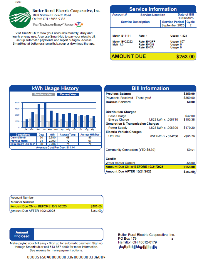 EV BILL ON