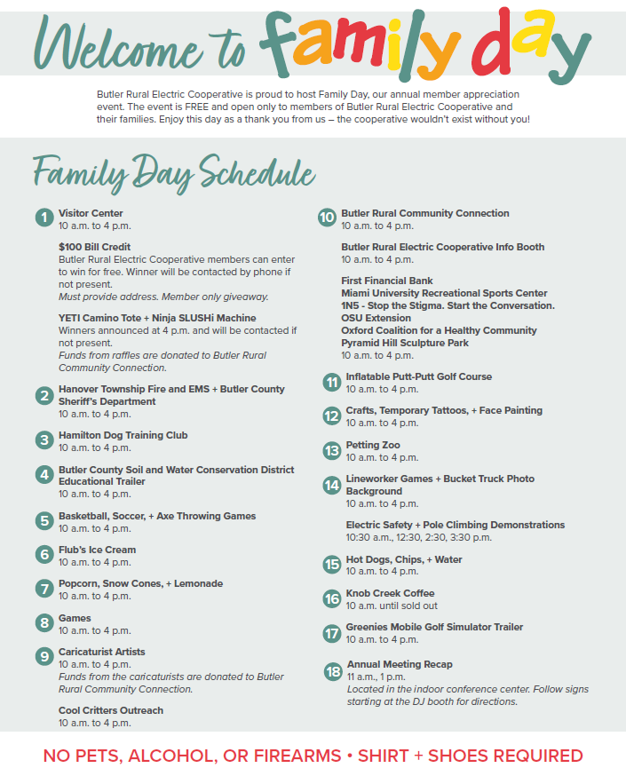 Family Day map